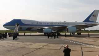 Der bliver ingen dansk modtagelse af Air Force One, som her i England tidligere på året. Det betyder, at omfattende forberedelser har været forgæves.