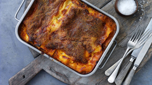 Lasagne bolognese i fad