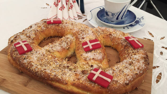 kringle med flag