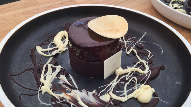 Dessert med chokolade