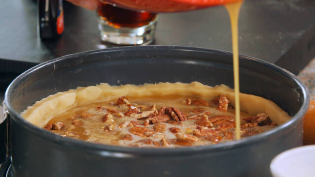 Pecan pie i form