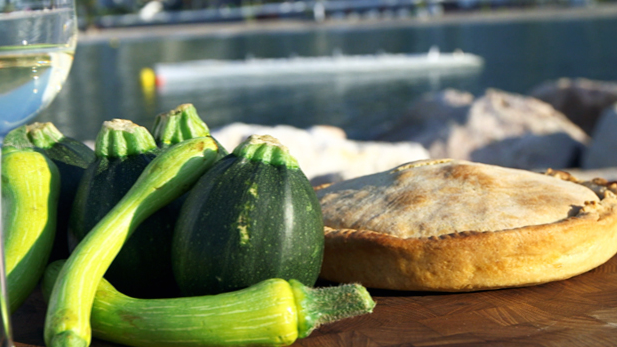 Billede af provencalsk courgettetærte