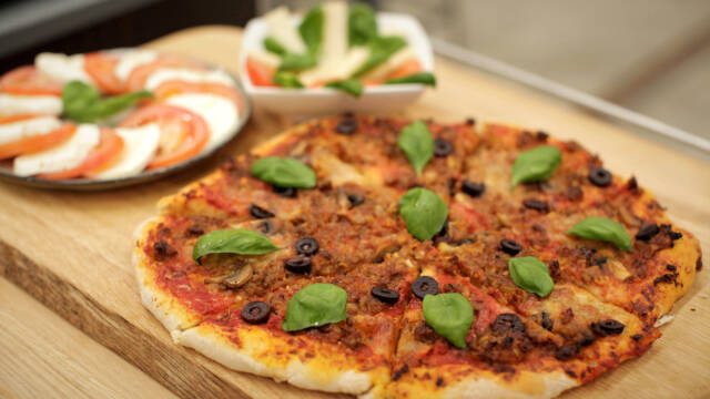 Pizza med lam