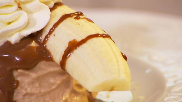 Billede af banana-chok: Dessert med banan og chokolade