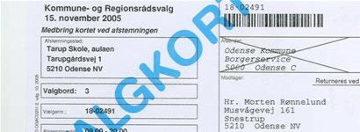 Valgkort med fejl i Svendborg | Nyheder | DR