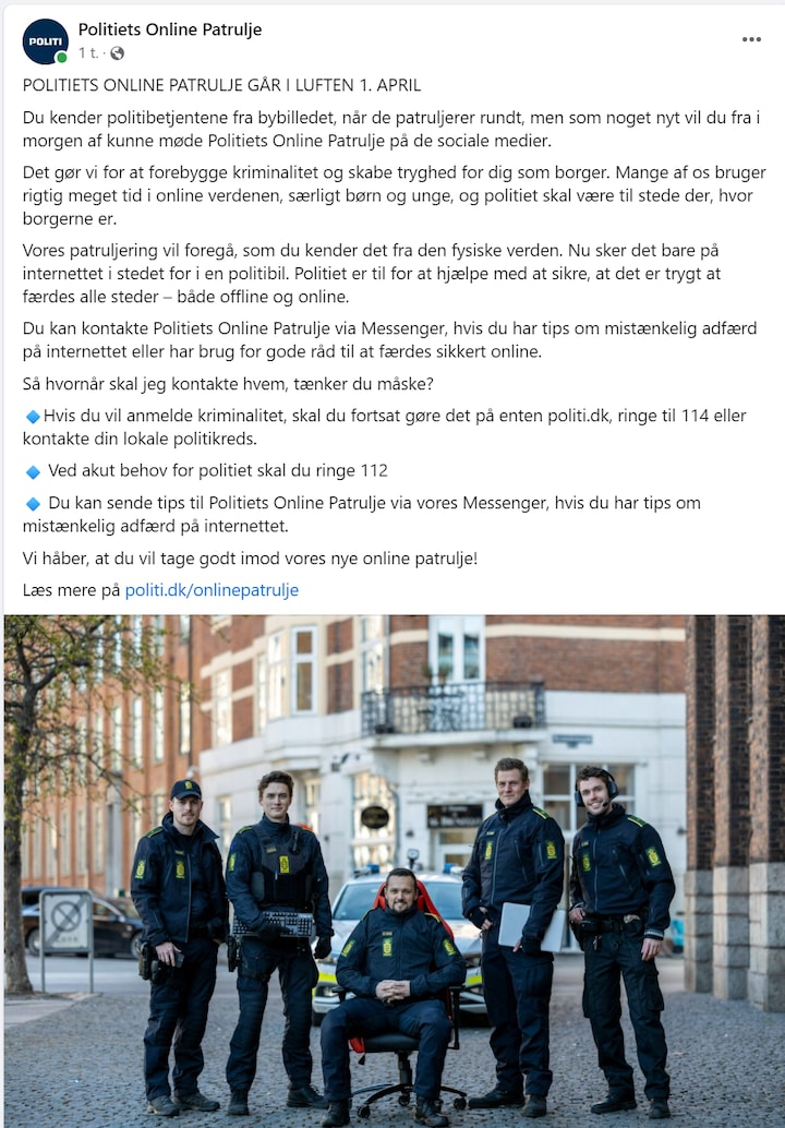 Nu kan du skrive til politiet på Messenger: Ny onlinepatrulje går i ...