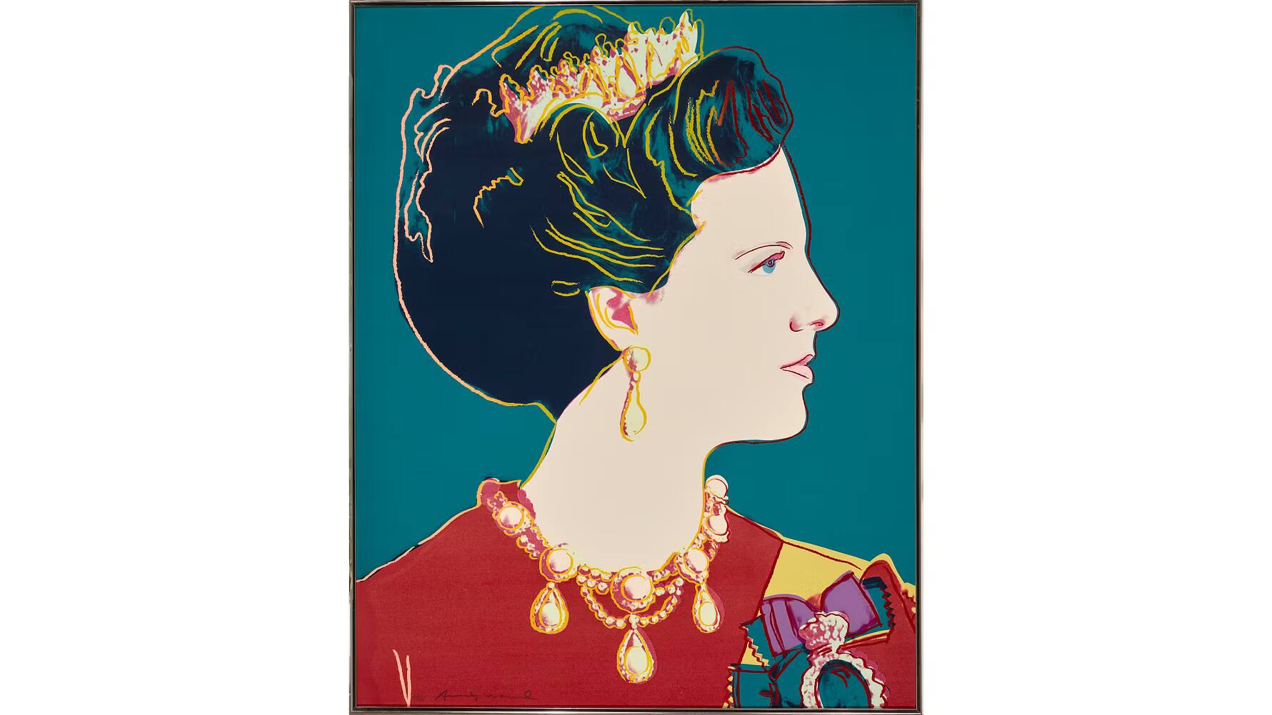 Andy Warhol-portræt af Dronning Margrethe til salg