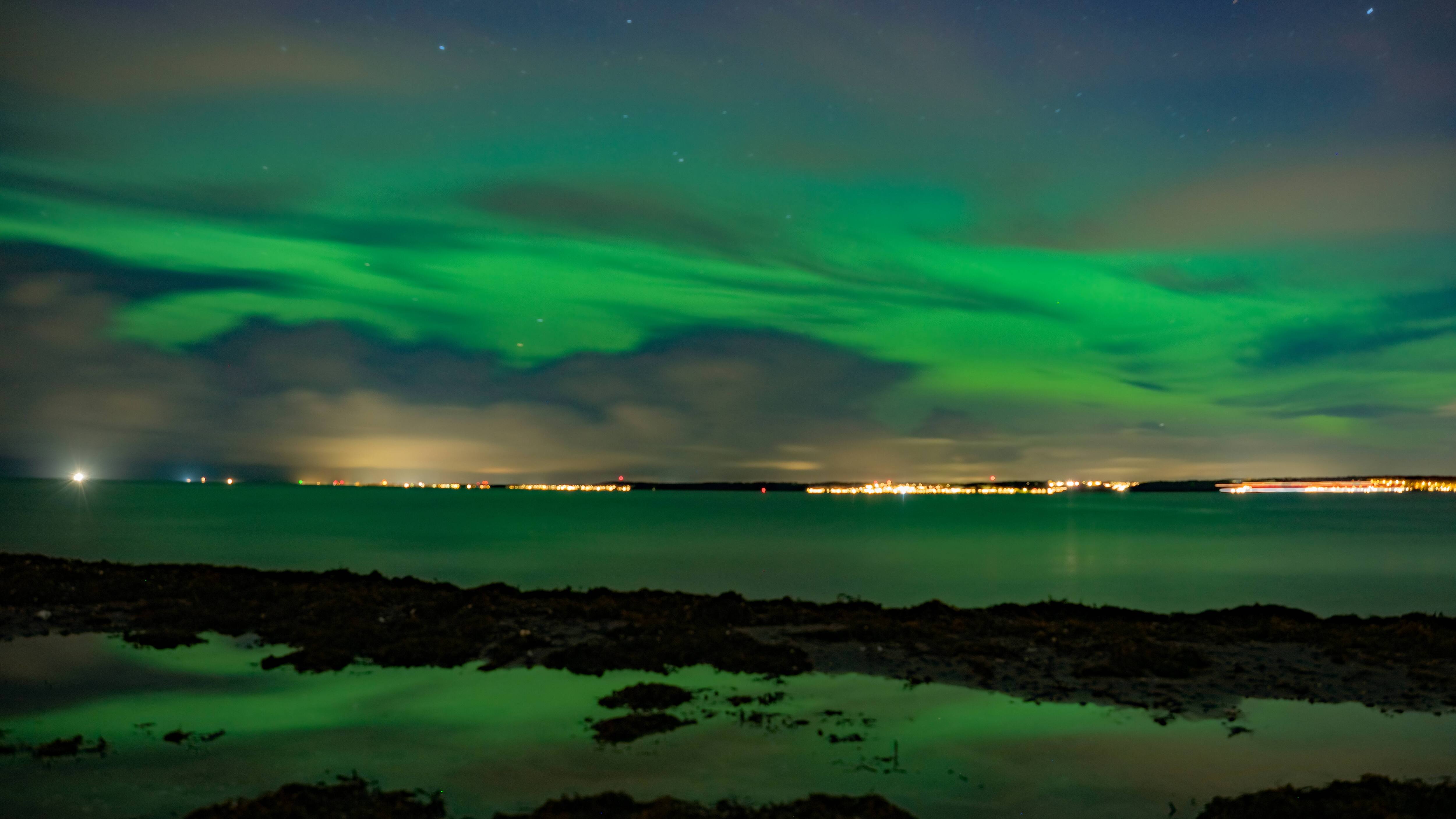 Nordlys over Danmark: Se de flotte billeder