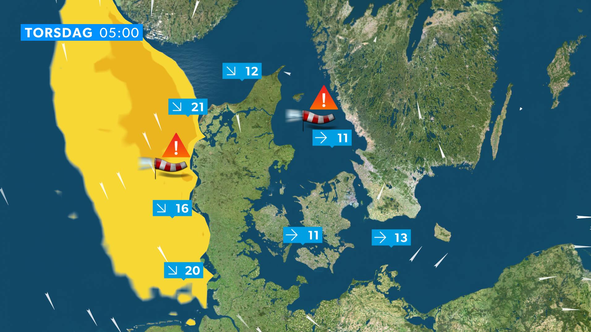 Kraftigt blæsevejr på vej: Vindstød af stormstyrke