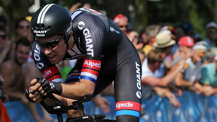 Dumoulin Vuelta-enkeltstart og napper førertrøje Cykling |