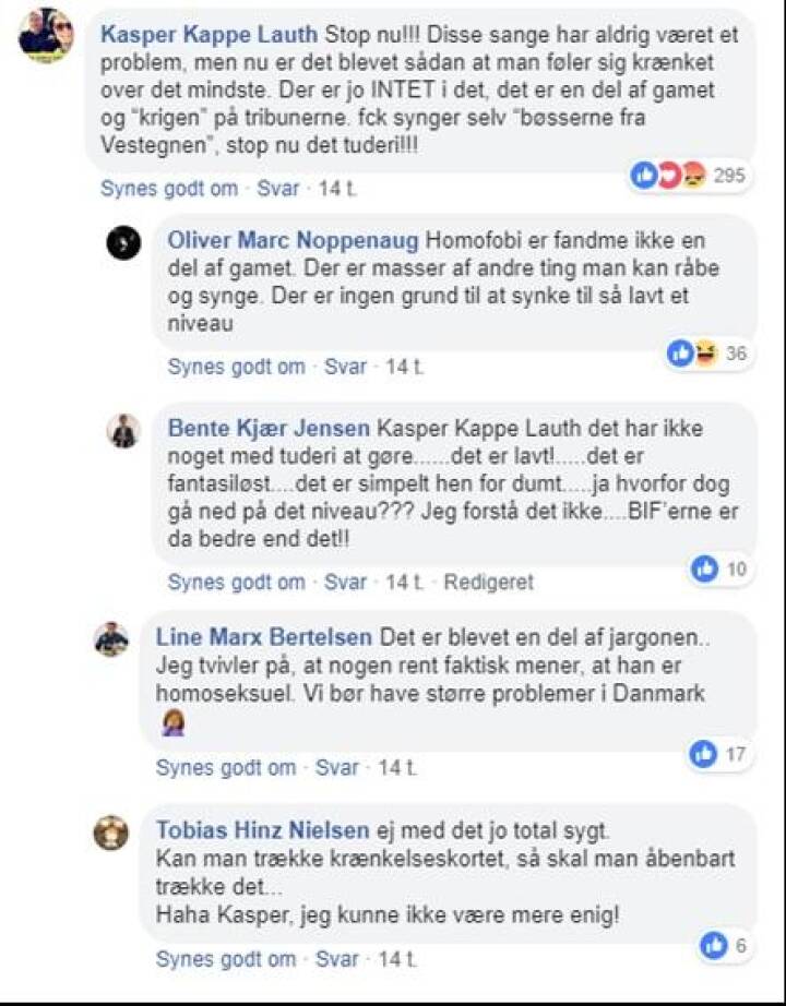 Brøndby-fan forsvarer homo-tilråb i fodbold DR