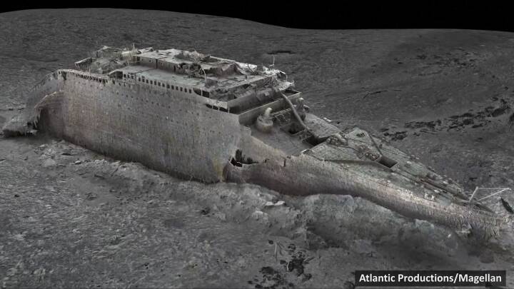 Video: Første 3D-scanning af Titanic i fuld størrelse viser nye detaljer af skibsvraget
