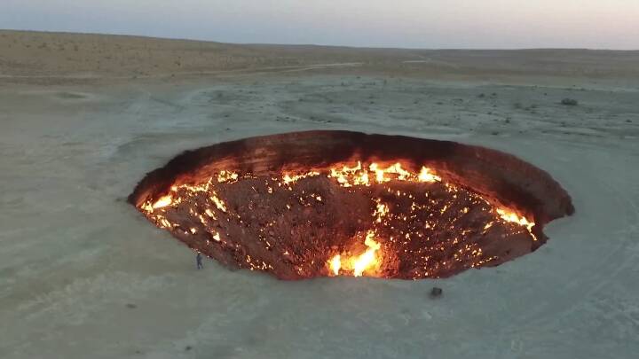 I et halvt århundrede har ’Helvedes port’ brændt, men nu er der gode klimanyheder fra ørkenen