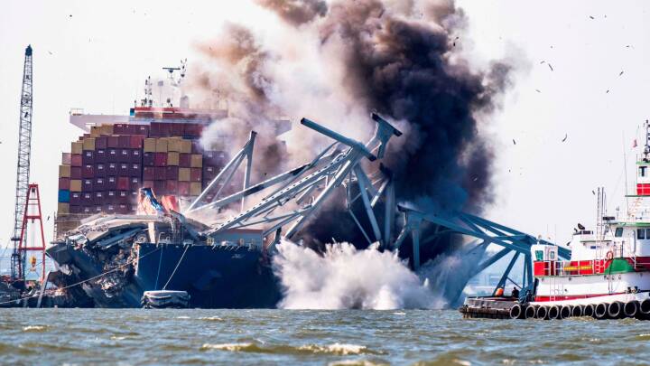 Efter brokollaps i Baltimore: Containerskib mistede strøm flere gange inden kollision