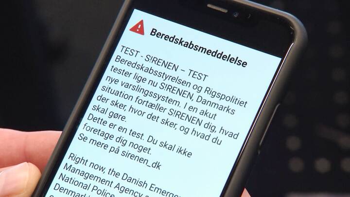 Sirenevarsel på mobil kom ud til 89 procent af danskerne