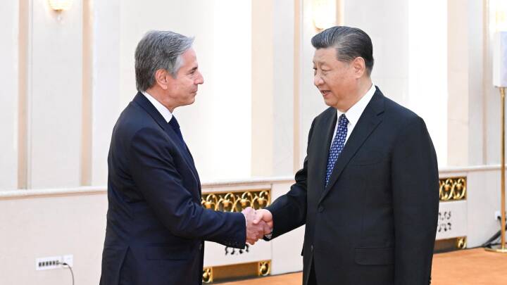 Præsident Xi tog imod minister Blinken: 'Fra kinesernes side er det her et dybt buk for USA'