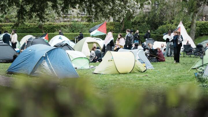 Studerende slår lejr på Københavns Universitet: 'Vi kan ikke nøjes med forsigtig dialog'