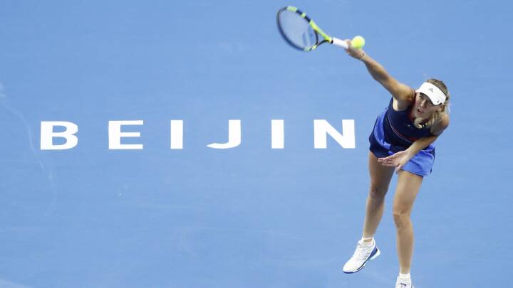 haj Genoptag Vågn op Sprudlende Wozniacki spiller sig i finalen i Kina | Tennis | DR