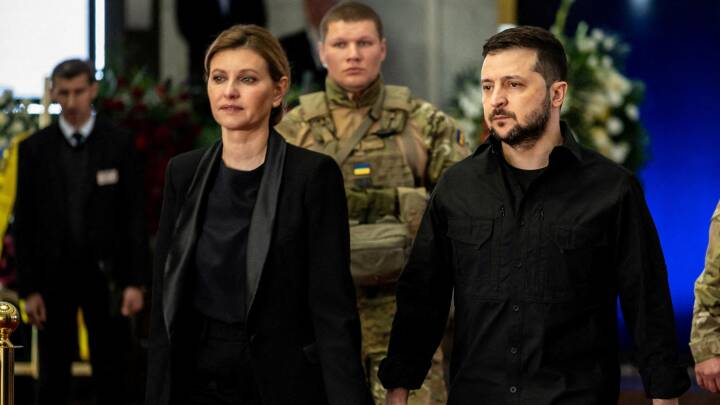 Volodymyr og Olena Zelenskyj set sammen for første gang siden krigens start