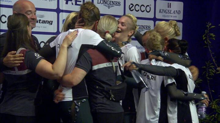 Danmark vinder sølv i voltigering for hold