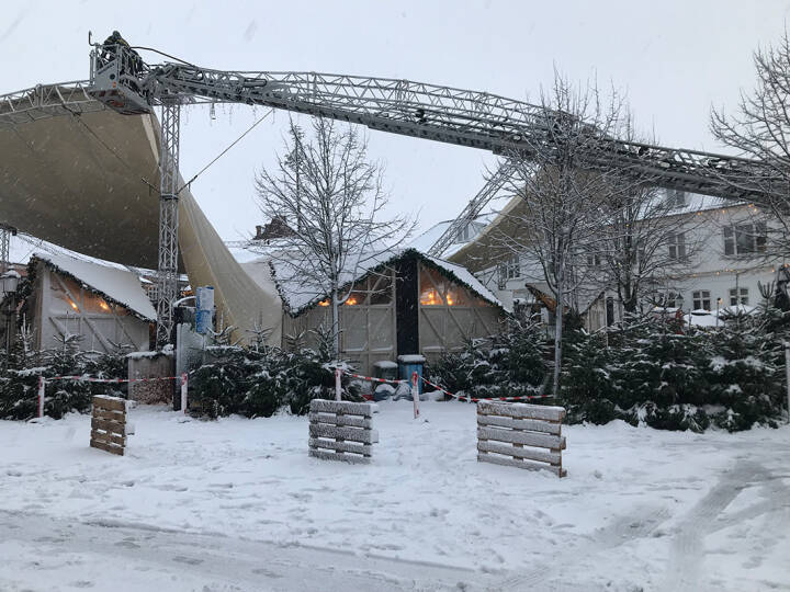 Skylineren på julemarked i Viborg er styrtet sammen