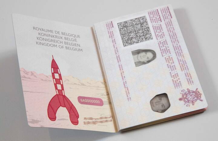 Tintins rumraket pryder nye belgiske pas 