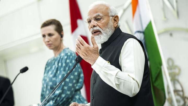 Indiens premierminister på besøg i Danmark