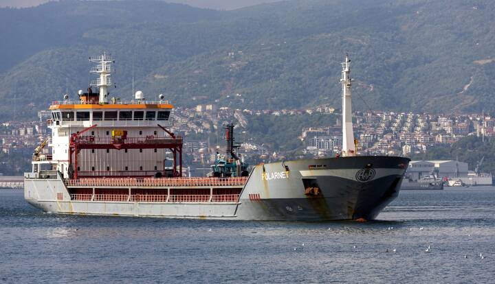 Det første skib med ukrainsk korn er ankommet til sin endelige destination