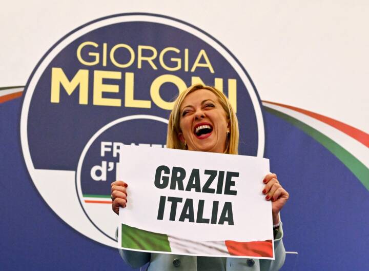 Alt tyder på valgsejr til den italienske højrefløj: 'Folket har sendt et klart signal'