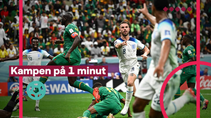 Kampen på 1 minut: England splitter Senegal ad og går videre til kvarfinalen