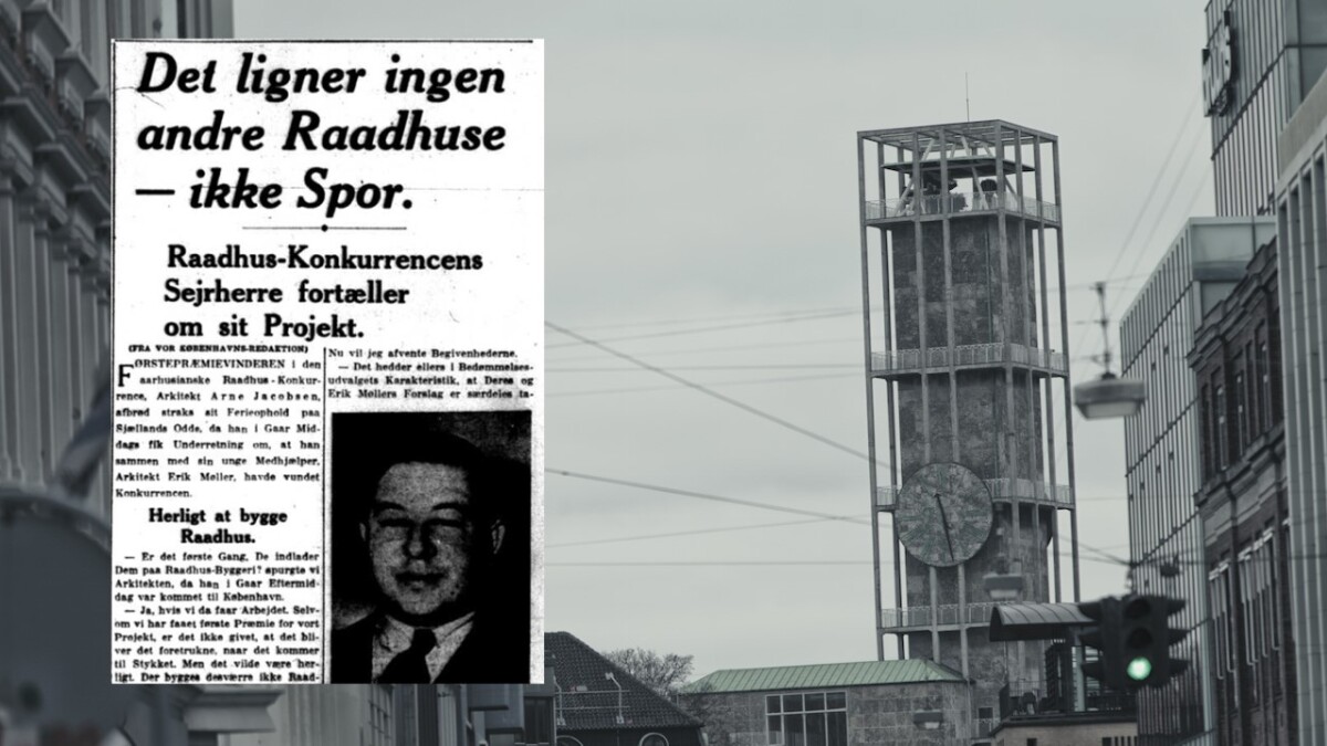 Aarhus Rådhus 75 år i dag: Arne Jacobsen ændre tegninger efter hård kritik | Historie | DR