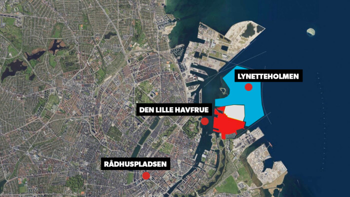 Plakater sensor klipning Løkke afslører gigaprojekt: Der skal bygges en ny ø i København med plads  til 35.000 beboere | Politik | DR