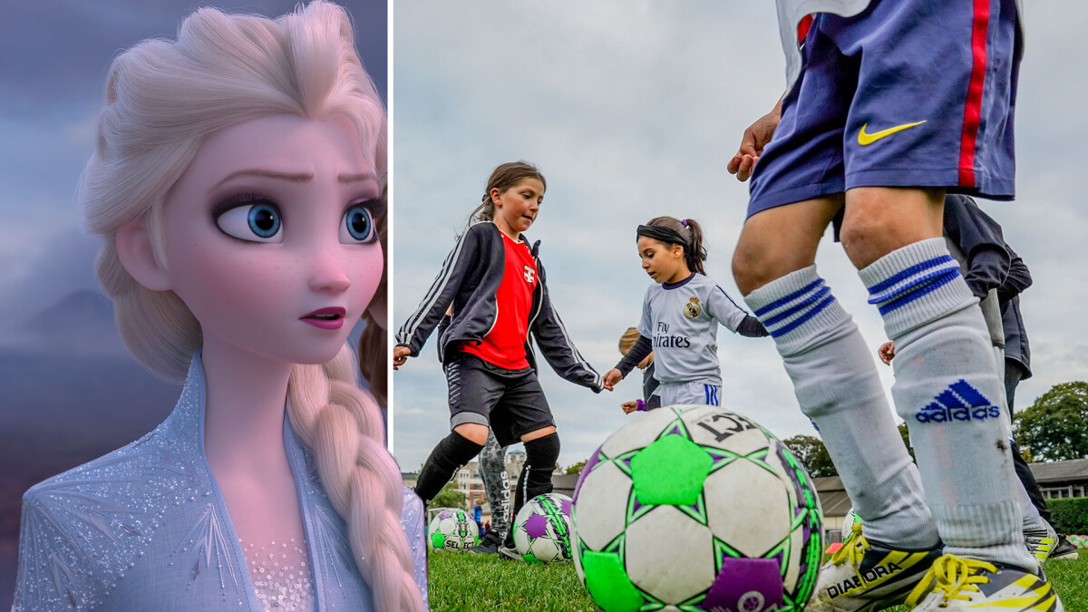 En glidende tackling a la Elsa? Disney-figurer skal give unge smag for fodbold | DR