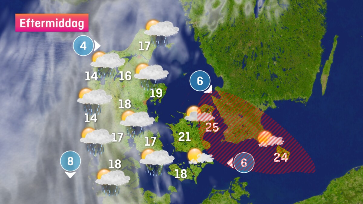 Det Bliver En Lun Dag, Hvor Landet Er Delt I To | Vejret | DR