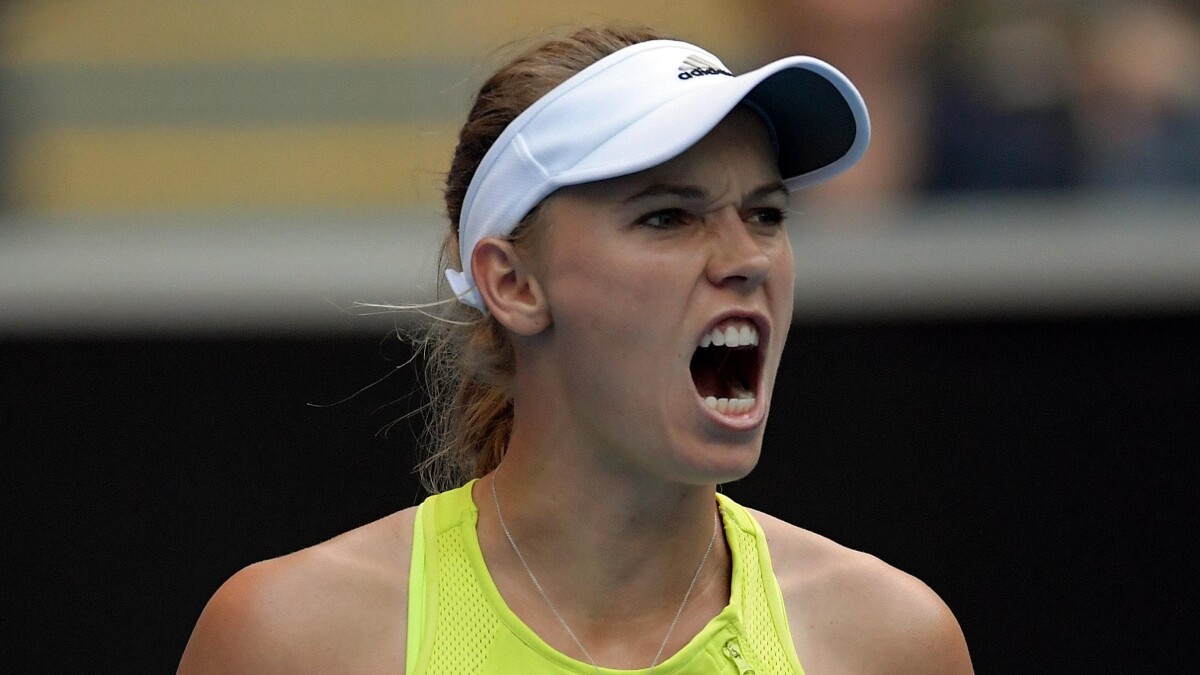 Caroline Wozniacki Sikkert Videre I Australian Open Tennis Dr 